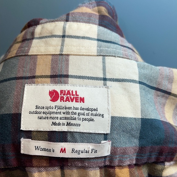 Fjallraven Orvik women’s medium regular fit plaid flannel shirt - Picture 3 of 6